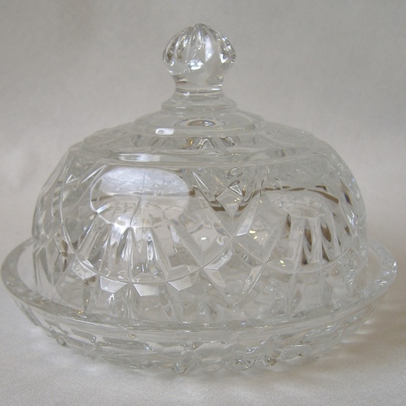 Shannon Kitchen Shannon Clear 24 Lead Crystal Butter Cheese Dish